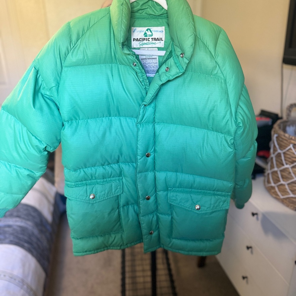 Vintage Pacific Trail Down Puffer Jacket Green
